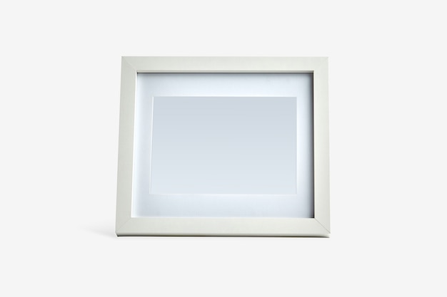 White modern photo frame isolated on white