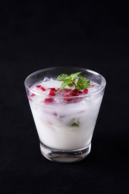 White Mojito Cocktail with Peppermint