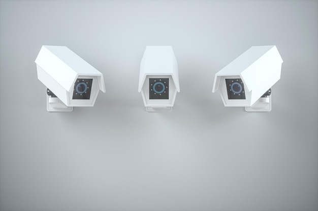 Photo white monitor on the wall 3d rendering