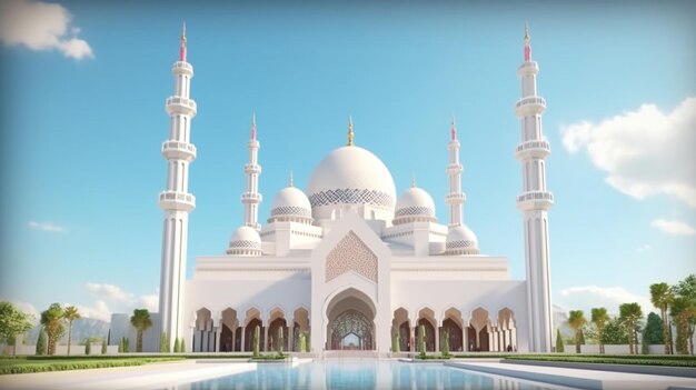 The white mosque in abu dhabi