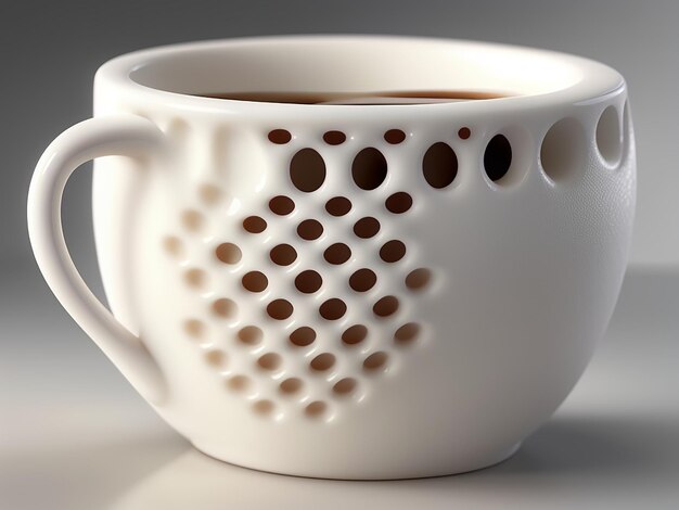 White Mug in 3D