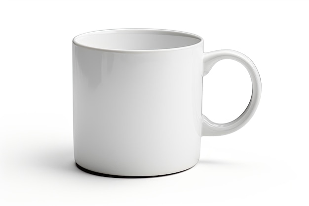 White mug cup mockup for your design isolated on white background with clipping path