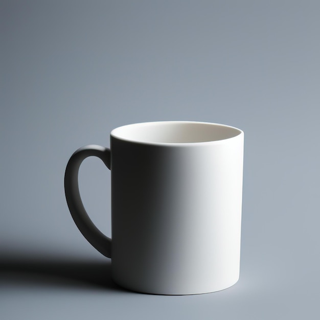 The white mug on gray background 3drendering