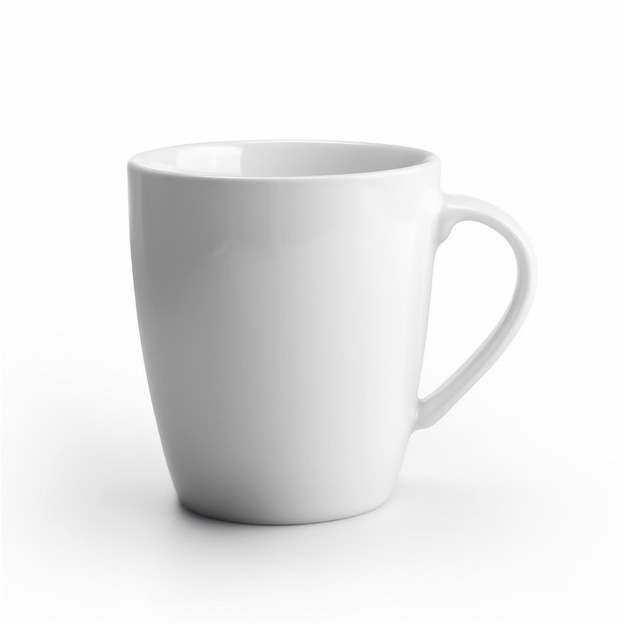 White mug isolated on white background AI generated content