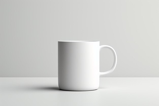 Photo white mug mockup good morning