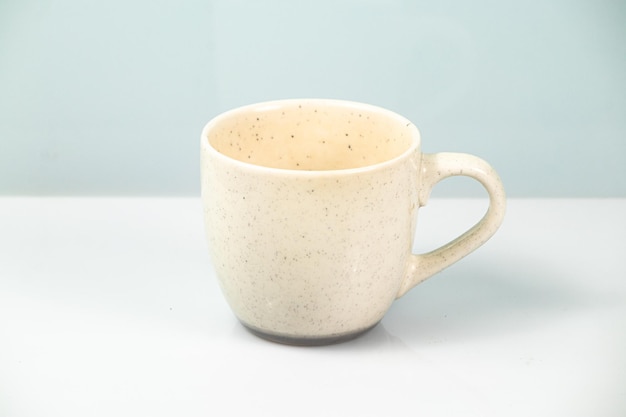 Photo white mug mockup on a white background