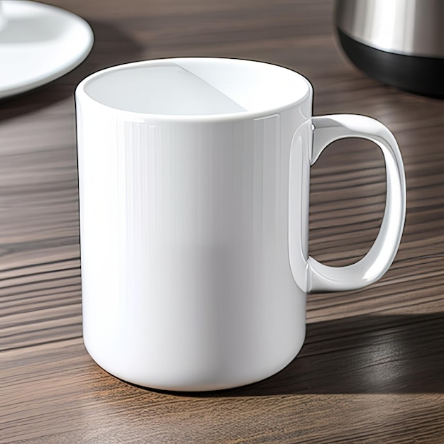 A white mug mockup