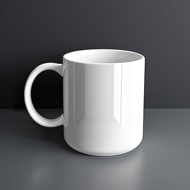 A white mug with the word coffee on it