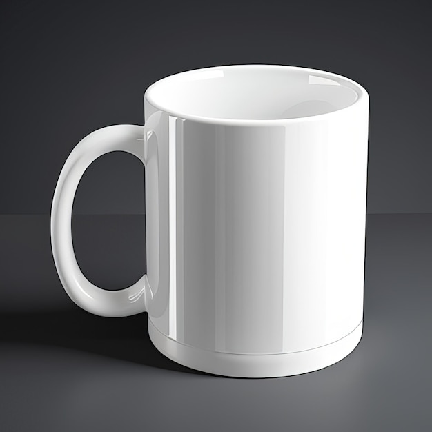 A white mug with the word coffee on it