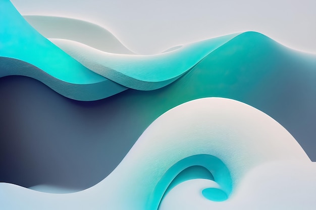 Белые и неоновые цвета жидкие волнистые жидкости абстрактный фон Модный технологический дизайн фона
