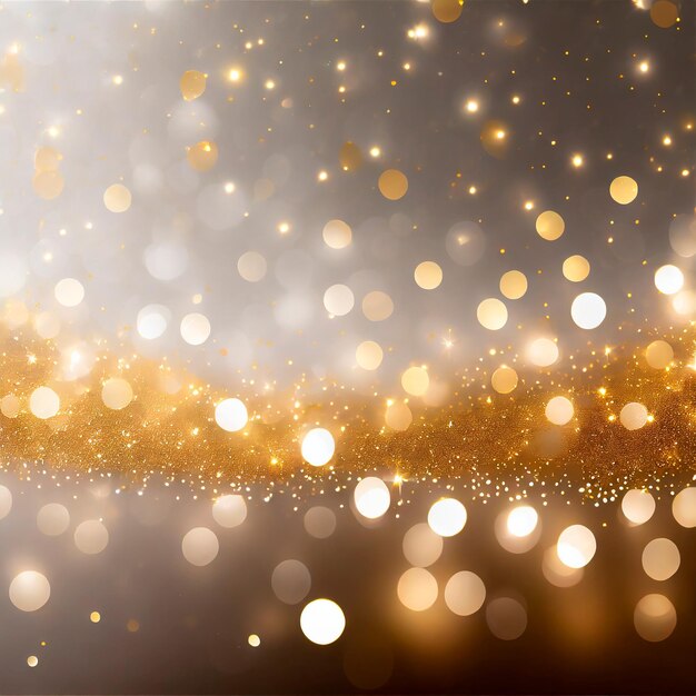 white new year background with sparkles and golden lights