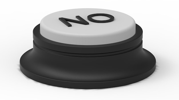 Белая кнопка не изолирована 3d иллюстрация рендеринга
