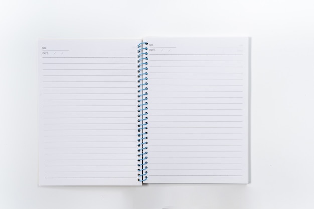 White notebook on white background with clipping path - Image