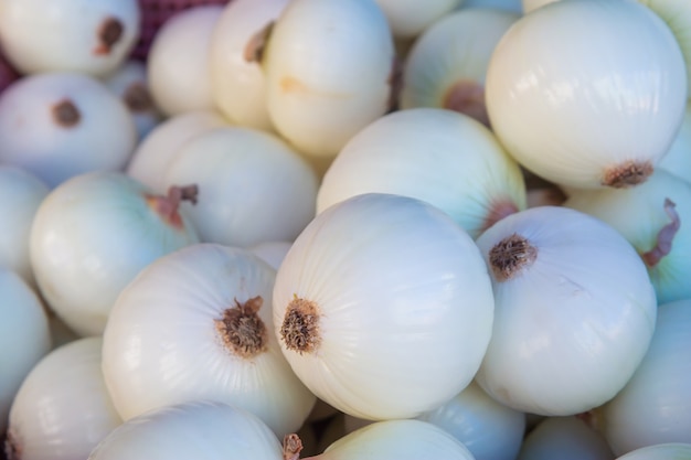 White onion bulb in market,