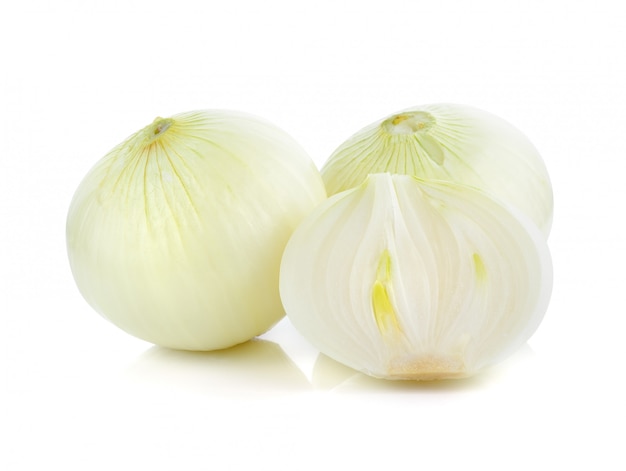 White onion isolated on white 