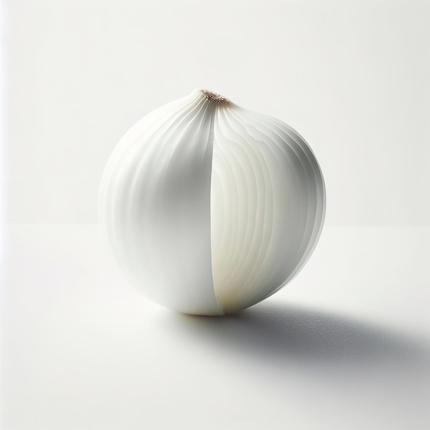 white onion on white background