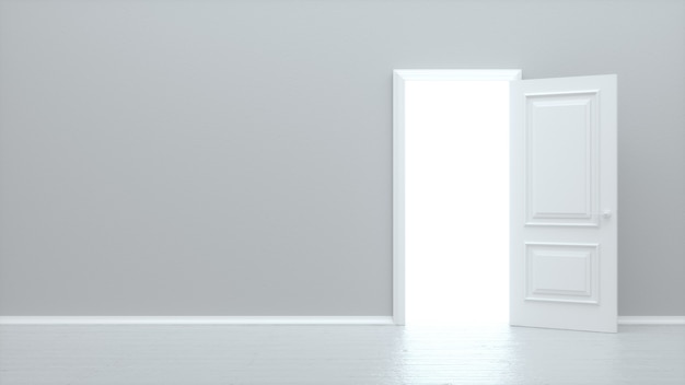 White open door