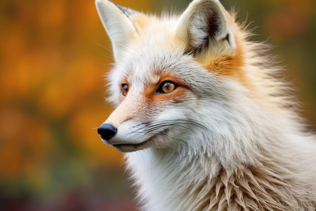 A white and orange fox