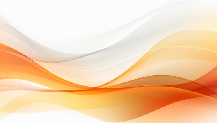 Photo white and orange wavy abstract background