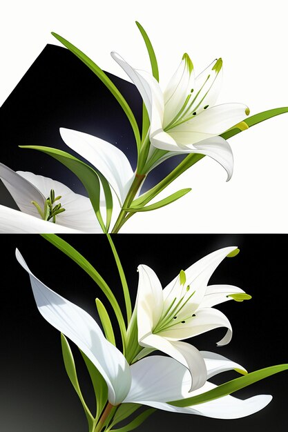 Photo white orchids hd photography flowers wallpaper background illustration design material