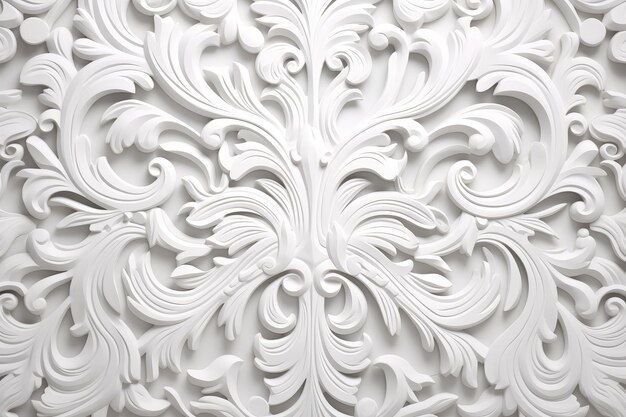 White Ornamental Pattern Background