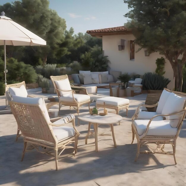 White outdoor chairs