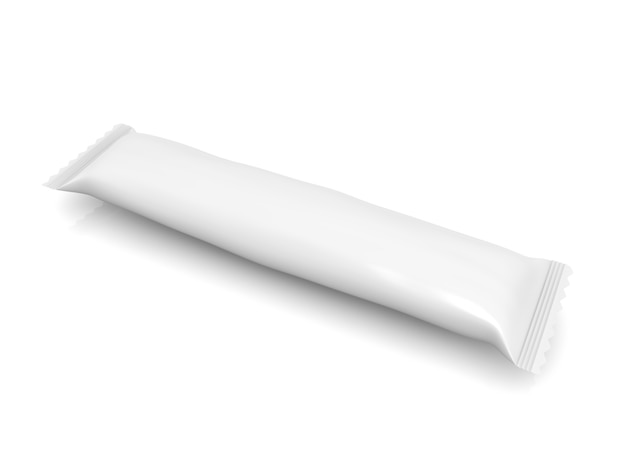 White packaging wrap isolated