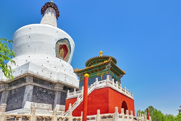 White Pagoda in  Beihai Park, near the Forbidden City, Beijing.China