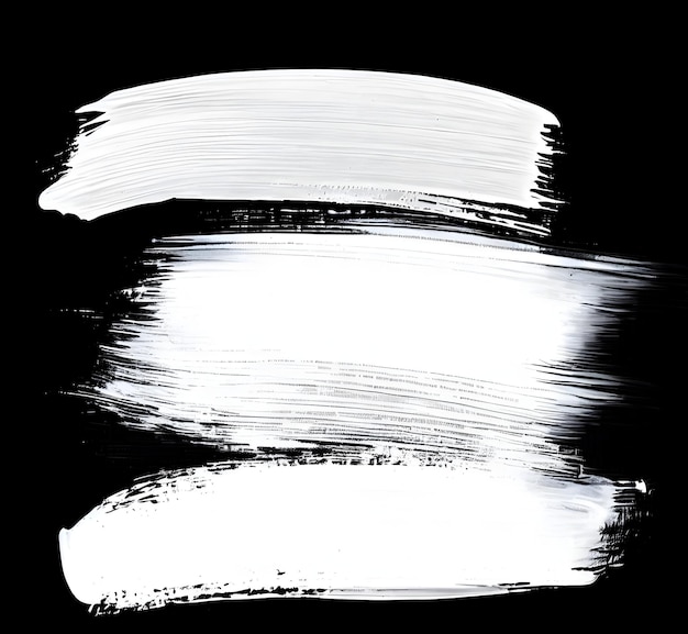 A white paint on black background