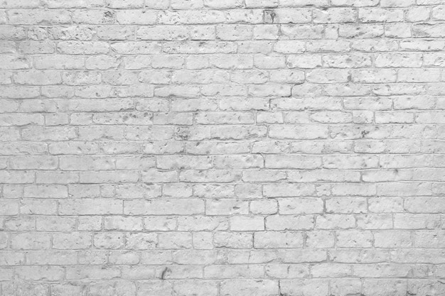 White painted brick wall background texture pattern close up