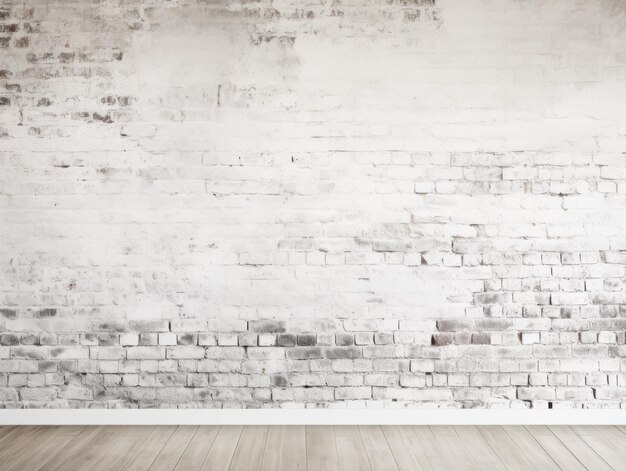 White painted old brick wall panoramic background