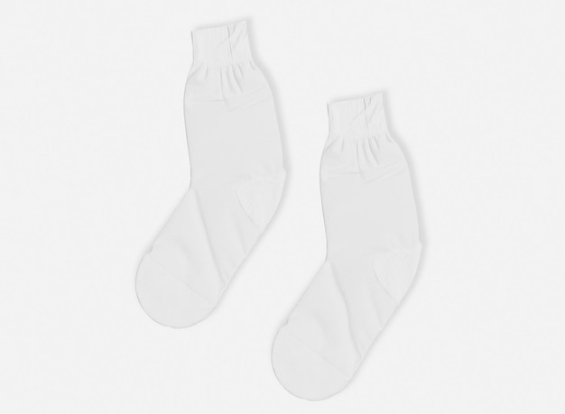 Photo white pair of socks mockup isolated socks 3d rendering