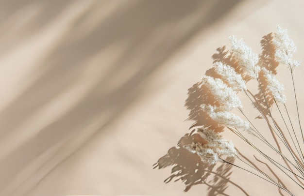 Photo white pampas grass in sunlight