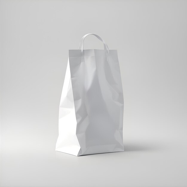 A white paper bag mockup