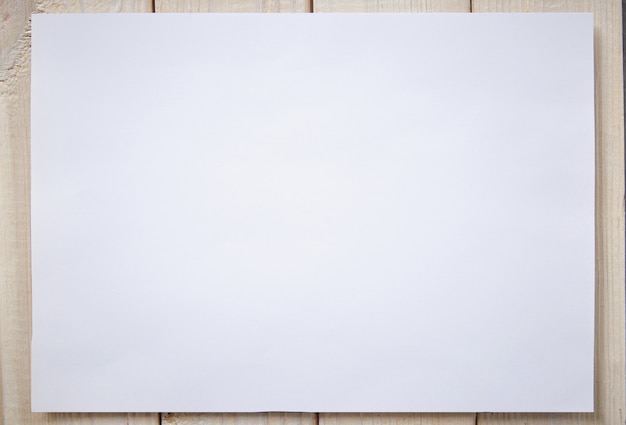 White paper blank mockup for drawing or layout