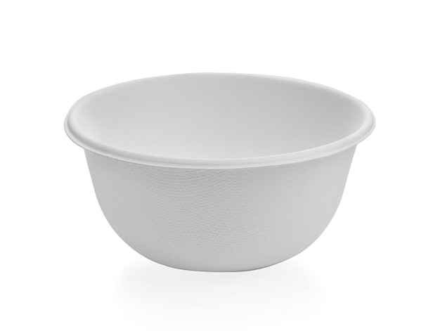 White paper bowl solated isolated