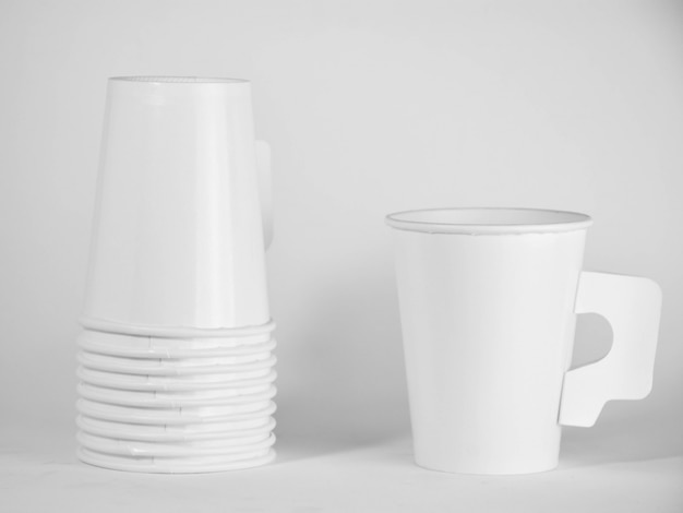 White paper coffee cup 