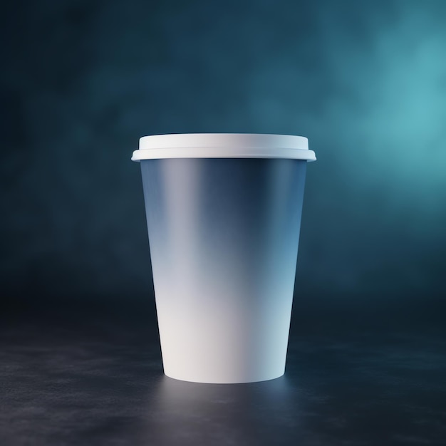 A white paper cup mockup