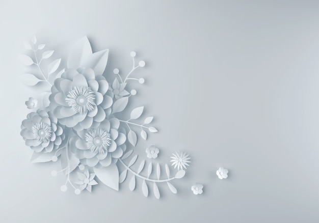 white paper flower wallpaper background