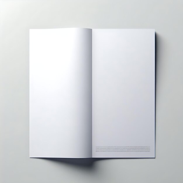 White paper mockup white background