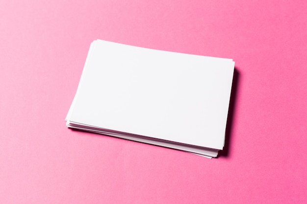 white paper on pink