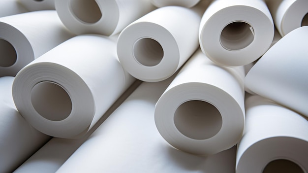 Photo white paper rolls