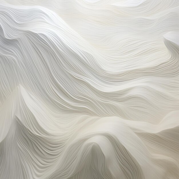 White Paper Sculpture Of A Wave Organic Landscapes And Calming Symmetry