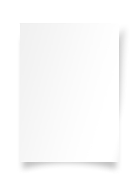 White Paper Sheet Illustration with Shadows, Blank Paper Sheet