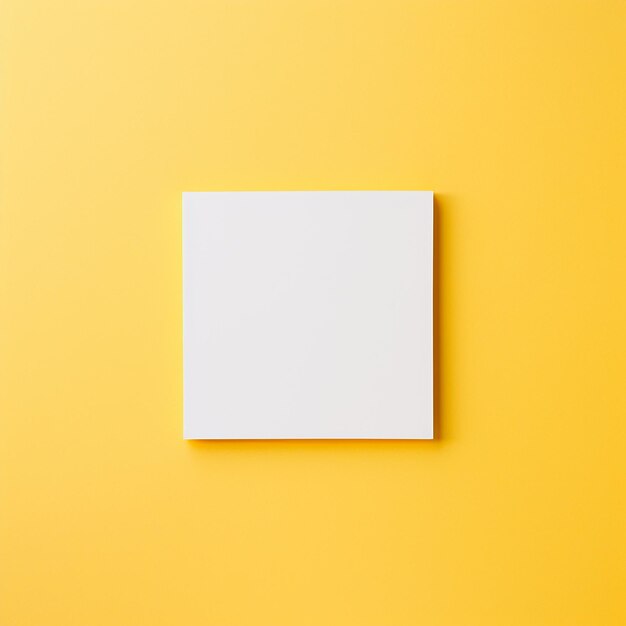 Белая бумага на мягком желтом столе