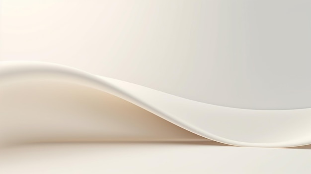 A white paper with a curved edge