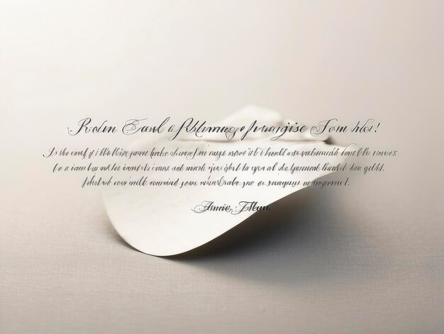 a white paper with a quote on it that says i love you and a wedding ring