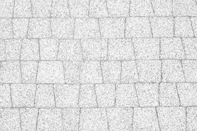 Фото Белая тротуарная плитка с вкраплениями мрамора.