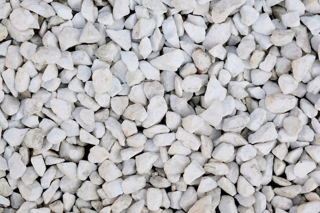 White pebble space and texture.