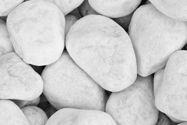 White pebble stones texture background